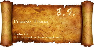 Brasko Ilona névjegykártya